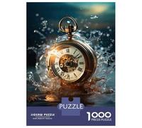 Puzzle Per Adulti Da 1000 Pezzi Golden Pocket Watch Splash Puzzle Gioco Rompicapo Antistress Regali Unici Per Compleanno E Natale 70x50cm/1000pcs