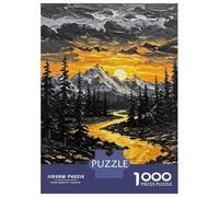 Puzzle Per Adulti Da 1000 Pezzi Golden River Mountain Sunset Painting Puzzle Per Adulti Gioco Pratico Taglio Di Precisione Ideale Come Regalo Per Tutta La Famiglia 52x38cm/1000pcs