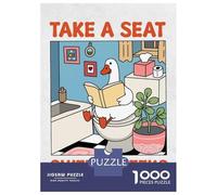 Puzzle Per Adulti Da 1000 Pezzi Goose Reading on The Toilet Puzzle Giochi Rilassanti Difficile Impegnativo Da Completare 70x50cm/1000pcs