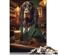 Puzzle per adulti da 1000 pezzi Gordon Setter al pub Puzzle di carta per adulti Giochi di puzzle sostenibili Regali di Halloween 1000 pezzi (75x50 cm)