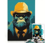 Puzzle per adulti da 1000 pezzi, Gorilla, Boss della Mafia, Gioco rilassante, Allena la mente e la mano, compleanno e Natale 50x75cm