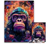 Puzzle per adulti da 1000 pezzi, gorilla colorati, giocattolo educativo per adolescenti, decorazione per casa e ufficio, 50x75CM/19,68x29,52 pollici