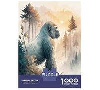Puzzle Per Adulti Da 1000 Pezzi Gorilla in A Misty Forest at Sunrise Puzzle Per Adulti Giochi Per Famiglie Sfida Difficile Difficile E Sfida 38x26cm/1000pcs
