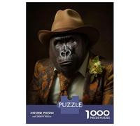 Puzzle Per Adulti Da 1000 Pezzi Gorilla in Boho Suit Puzzle Per Adulti Gioco Pratico Assemblaggio Del Modello Difficile Da Completare 38x26cm/1000pcs
