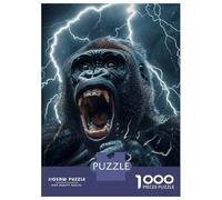 Puzzle Per Adulti Da 1000 Pezzi Gorilla Lightning Puzzle Per Adulti Gioco Pratico Sfida Difficile Aiuta Ad Allenare Il Cervello 70x50cm/1000pcs