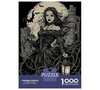 Puzzle Per Adulti Da 1000 Pezzi Gothic Lady with Lantern Puzzle Per Adulti Gioco Rompicapo Taglio Di Precisione Sfida Educativa 38x26cm/1000pcs