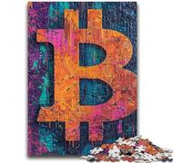 Puzzle per adulti da 1000 pezzi Graffiti Bitcoin per età 14 anni e oltre Giocattolo educativo intellettuale decomprimente Ottimo regalo 26x38cm