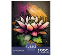 Puzzle Per Adulti Da 1000 Pezzi Graffiti Lotus Flower Puzzle Giochi Rilassanti Sfida Difficile Regali Unici Per Compleanno E Natale 52x38cm/1000pcs