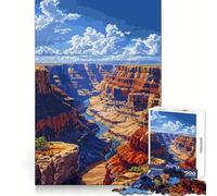 Puzzle per adulti da 1000 pezzi,Grand Canyon,Pixel Art,Taglio pulito,Gioco per l'esercizio mentale,Gioco per il tempo libero,Decorazione natalizia per la casa (38x26cm)