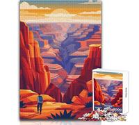 Puzzle per adulti da 1000 pezzi Grand Canyon Sunset, perfetto per le ore di svago tranquille, giocattolo di alta qualità con taglio preciso, dimensioni 38x26cm