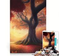 Puzzle per adulti da 1000 pezzi, grande albero autunnale, gioco divertente, rilassante e stimolante per la mente, per rafforzare l'amore di coppia 38x52cm