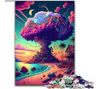 Puzzle per adulti da 1000 pezzi, grande albero colorato in legno, rompicapo ad alta difficoltà per adolescenti, 50x75cm, gioco interattivo per famiglie