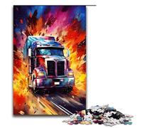 Puzzle per adulti da 1000 pezzi grande camion circondato da schizzi tanti puzzle colorati giocattoli divertenti 75x50 cm