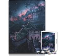 Puzzle per adulti da 1000 pezzi, Grande Muraglia cinese stellata, educativo e didattico, ottimo regalo per i giochi (dimensioni 38x52cm)