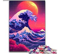 Puzzle per adulti da 1000 pezzi, Grande onda di Kanagawa, attività divertente per tutta la famiglia, sfida per la mente, regalo perfetto per adolescenti (dimensioni: 50x75cm)