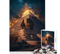 Puzzle per adulti da 1000 pezzi Grande Sfinge e Piramide Decorazione per la casa Giocattoli Regali di compleanno Gioco rompicapo Allena il tuo cervello e le tue mani Dimensioni 50x75cm