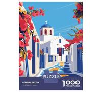 Puzzle Per Adulti Da 1000 Pezzi Greek Town Greece Art Puzzle Per Adulti Gioco Pratico Difficile Difficile Regali Unici Per Compleanno E Natale 52x38cm/1000pcs