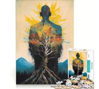 Puzzle per adulti da 1000 pezzi Grounded Like A Tree Zen, giocattolo antistress, da assemblare, compleanno e Natale 38x26cm