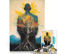 Puzzle per adulti da 1000 pezzi Grounded Like A Tree Zen, gioco educativo, impegnativo da completare, compleanni e altre occasioni 50x75cm