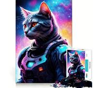 Puzzle per adulti da 1000 pezzi,Guerrieri Gatti,Design Fine Cut,Attività Stimolante per la Mente,Gioco Rilassante,Decorazione Natalizia (38x52cm)