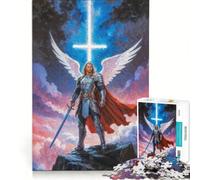 Puzzle per adulti da 1000 pezzi, Guerriero angelico Arcangelo Michele, Gioco impossibile, Per passare il tempo durante le vacanze, compleanno e Natale 38x26cm