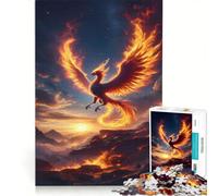 Puzzle per adulti da 1000 pezzi guerriero animale maestosa fenice gioco rilassante difficile lista dei desideri con Babbo Natale 50x75cm