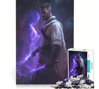 Puzzle per adulti da 1000 pezzi "Guerriero Etereo: Lame del Destino", gioco pratico, ideale per passare il tempo durante le vacanze, per rafforzare l'amore di coppia 38x52cm