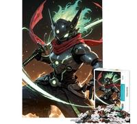 Puzzle per adulti da 1000 pezzi guerriero ninja cyberpunk con spada gioco educativo giocattolo educativo regalo di Babbo Natale segreto analisi e logica (dimensioni 38x26cm)