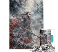 Puzzle per adulti da 1000 pezzi guerriero samurai fantasy gioco intellettuale rilassante gara di velocità manuale ottimo regalo per gli amanti dei giochi (dimensioni 75x50cm)
