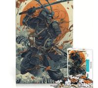 Puzzle per adulti da 1000 pezzi guerriero samurai giapponese giocattolo educativo difficile e stimolante per rafforzare l'amore tra le coppie 38x26cm