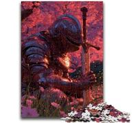 Puzzle per adulti da 1000 pezzi Guerriero sotto i ciliegi in fiore Aiuta il cervello a esercitare Giocattoli avvincenti per coltivare la pazienza Collezione di artisti, Belle arti 26x38cm