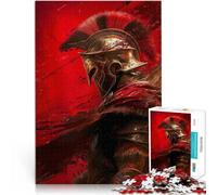 Puzzle per adulti da 1000 pezzi Guerriero spartano dal sangue caldo Fatto di legno,per e da 14 anni in su Interazione genitore-figlio Regali interessanti per ridurre lo stress。misurare:50x75cm