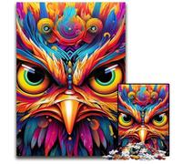 Puzzle per adulti da 1000 pezzi, gufo colorato, puzzle impossibili per adulti, ideale per divertimento in famiglia, relax e regali per le feste, 26X38CM/10,23x14,96 pollici.