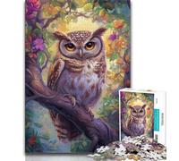 Puzzle per adulti da 1000 pezzi, gufo in piedi su un albero Puzzle per adulti, ideale come regalo per tutta la famiglia Adatto per bambini di età compresa tra 14 e 38 anni (dimensioni 38x26cm)