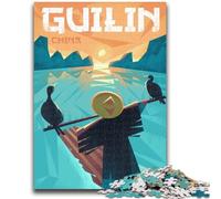 Puzzle per adulti da 1000 pezzi, Guilin, poster di viaggio in Cina, antistress, sfida difficile, ideale come regalo per tutta la famiglia (dimensioni 50x70cm)
