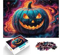 Puzzle per adulti da 1000 pezzi Halloween psichedelico spettrale P Fatto di carta，per età pari o superiore a 14 anni decorazione da parete del gioco Idee regalo。misurare：26x38cm
