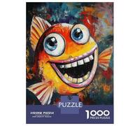Puzzle Per Adulti Da 1000 Pezzi Happy Fish Painting Artwork Puzzle Per Adolescenti Giocattolo Decorazione Da Parete Decorazione Da Parete Regali Unici Per Compleanno E Natale 70x50cm/1000pcs