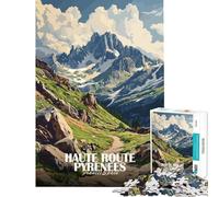Puzzle per adulti da 1000 pezzi Haute Route paesaggio dei Pirenei gioco divertente giocattolo avvincente per coltivare la pazienza ottimo regalo per gli amanti dei giochi schema di assemblaggio