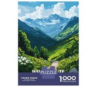 Puzzle Per Adulti Da 1000 Pezzi Haute Route Pyrenees Landscape Illustration Puzzle Gioco Rompicapo Per Divertimento in Famiglia Interazione Genitore-figlio 52x38cm/1000pcs