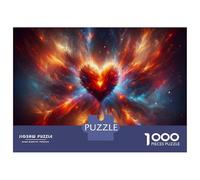 Puzzle Per Adulti Da 1000 Pezzi Heart Shaped Fireworks Puzzle Giochi Rilassanti Decorazione Perfetta Regali Unici Per Compleanno E Natale 70x50cm/1000pcs