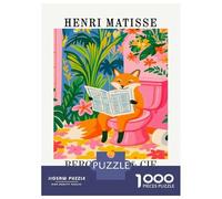 Puzzle Per Adulti Da 1000 Pezzi Henri Matisse Fox Reading Newspaper Art Puzzle Per Adolescenti Gioco Pratico Decorazione Per La Casa Regali Di Natale E Compleanno 70x50cm/1000pcs