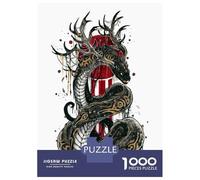 Puzzle Per Adulti Da 1000 Pezzi Horned Serpent Puzzle Per Adulti Gioco Rompicapo Migliora La Memoria Divertimento Attività A Casa, 70x50cm/1000pcs