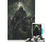 Puzzle per adulti da 1000 pezzi "I Cavalieri delle Tenebre" gioco interattivo difficile e stimolante collezione d'artista belle arti 38x26cm