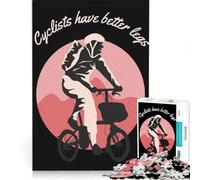 Puzzle per adulti da 1000 pezzi "I ciclisti hanno gambe migliori", gioco pratico, rilassante e stimolante per la mente, regalo di compleanno, regalo di viaggio 38x26cm