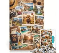 Puzzle per adulti da 1000 pezzi, ideale per viaggi, con un design estetico a collage, perfetto per assemblare giochi educativi e regali per il Secret Santa Dimensioni 38x26cm