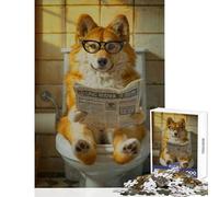 Puzzle per adulti da 1000 pezzi,il cane va in bagno,decorazione per la casa,giocattoli,regalo per compleanni,gioco impossibile,migliora l'amore tra coppie,dimensioni 50x75cm