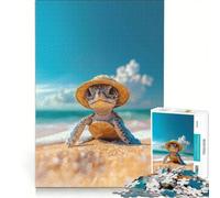 Puzzle per adulti da 1000 pezzi "Il Cappello di Paglia e le Tartarughe Ninja" giocattolo educativo divertente e spiritoso con poster e foglio di curiosità abbinati 50x75cm