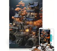 Puzzle per adulti da 1000 pezzi "Il castello dei sogni diventa realtà", gioco educativo, rilassante e stimolante per la mente, ideale come regalo di compleanno o per occasioni speciali 50x75cm