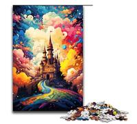 Puzzle per adulti da 1000 pezzi Il castello è circondato da schizzi Un sacco di puzzle colorati e divertenti per tutta la famiglia Un ottimo regalo per adolescenti dai 14 anni in su 75x50 cm