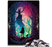 Puzzle per adulti da 1000 pezzi Il castello perduto, antistress, sfida difficile, ideale come regalo per tutta la famiglia, 38x26cm